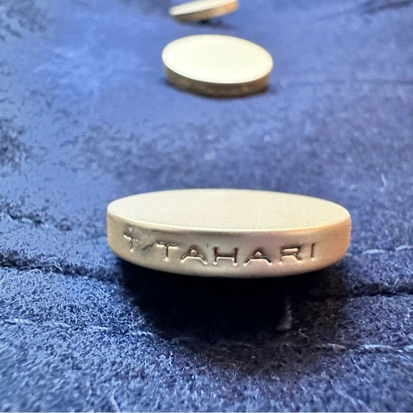 NWT T Tahari Wool Peacoat Classic Double Breast Military Coat,Navy/Gold XS, M - Picture 15 of 15